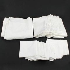 Williams Sonoma Tablecloth 86x72 & 24 Placemats 12x12 & 20x20 White Set