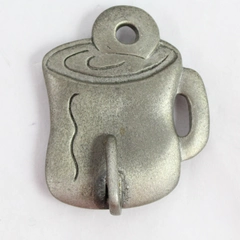 ROJA Artist Cast Pewter Silver Tone Coffee Mug Fridge Magnet 2.25"