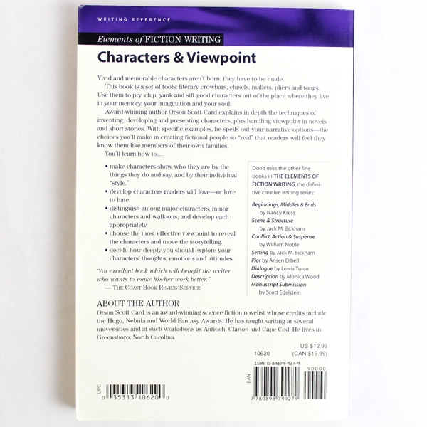 Elements of Fiction Writing Ser. by Orson Scott Card 1999 Paperback