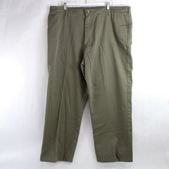 Kontoor Green Flat Front Cotton Khaki Pants Men's Size 42x30
