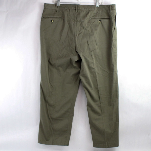 Kontoor Green Flat Front Cotton Khaki Pants Men's Size 42x30