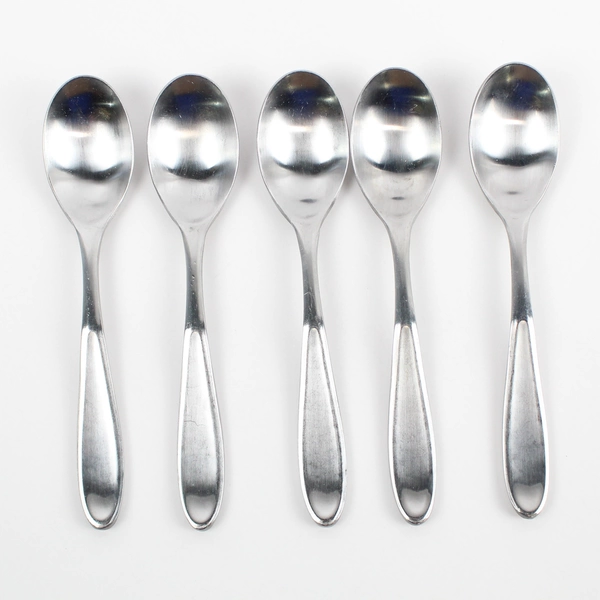 Set of 5 Towle Contour Stainless Steel Replacement Soup Spoons