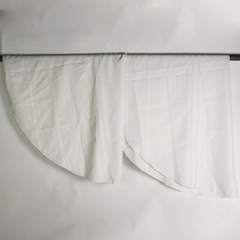 Lot of 2 Solid White Round Tablecloths 66.5" DIY Fabric Cutters Crafting