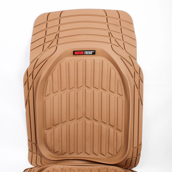 Motor Trend Deep Dish Heavy Duty Rubber Floor Mats Tan J-18.3D OF-923-BG