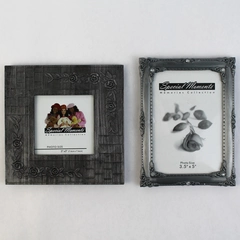 Lot Of 2 Special Moments Photo Frames Pewter Metal 3.5" x 5" and 3" x 3"