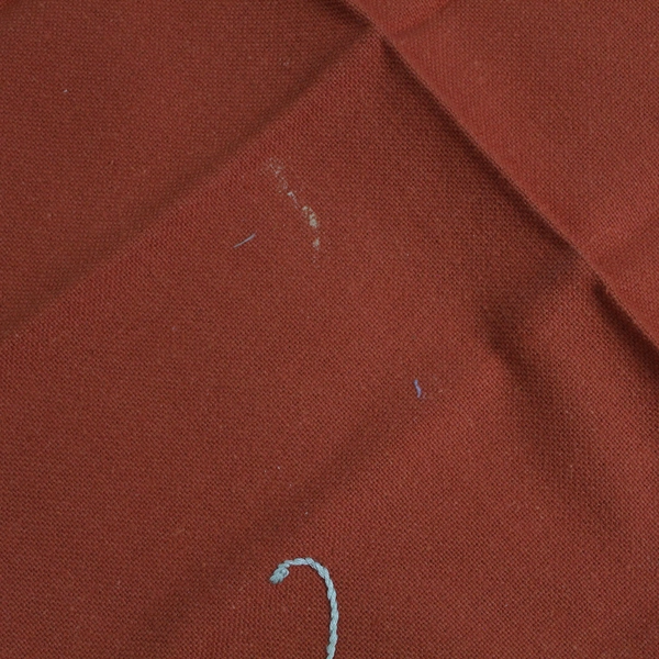 Lot of 12 Hand Embroidered Cloth Napkins Square Pumpkin Orange 15.5" x 15.5"