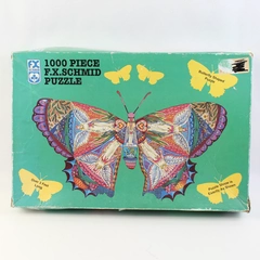 Vintage 1997 FX Schmid 1000 Piece Butterfly Shaped Puzzle 