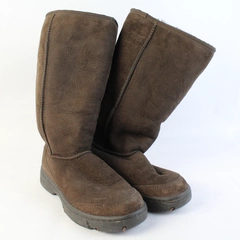UGG Australia Dark Brown Ultimate Suede Winter Boot Rubber Sole Women Size W7