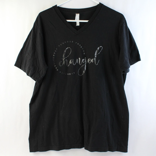 Bella+Canvas Changed Black 100% Cotton T-Shirt Women's Size XL