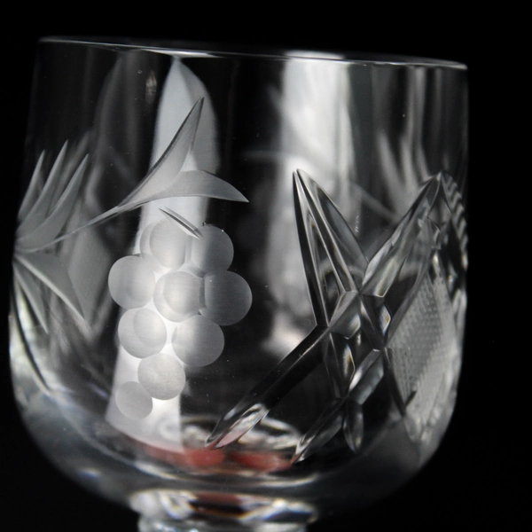 Lot of 5 Imperlux IPX4 Grape Design Cordial Glasses