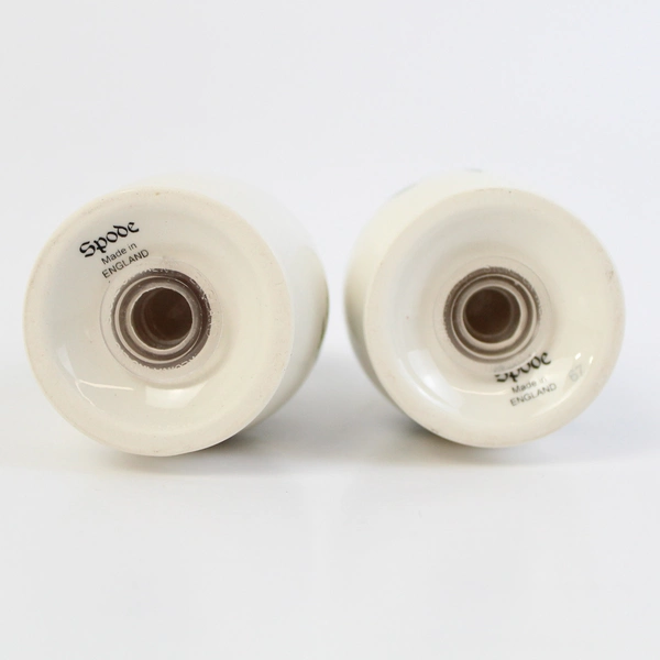  2 Spode Porcelain Christmas Tree Salt Pepper Shakers Holly Mistletoe W/ Box