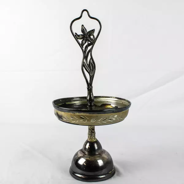 Antique William Rogers MFG Co. Spinning Silver Plate Cruet Caddy