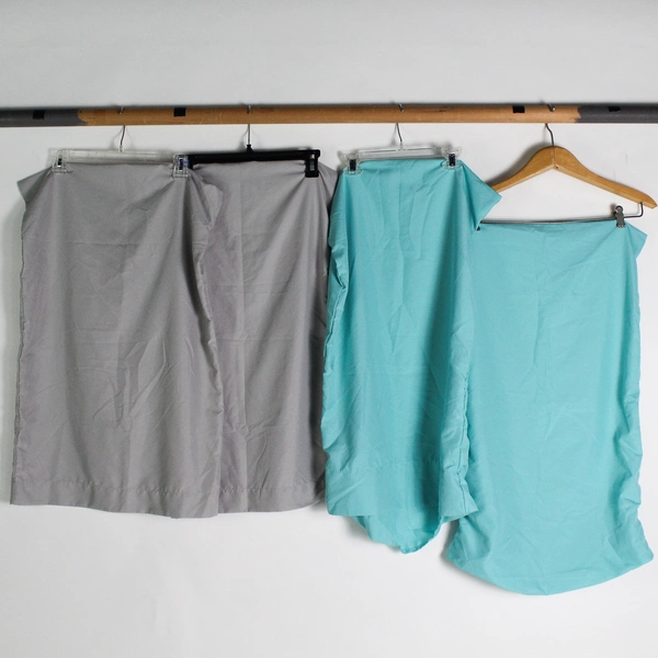 Lot of 4 Gray and Blue Queen Sized Pillowcases 20" x 30"