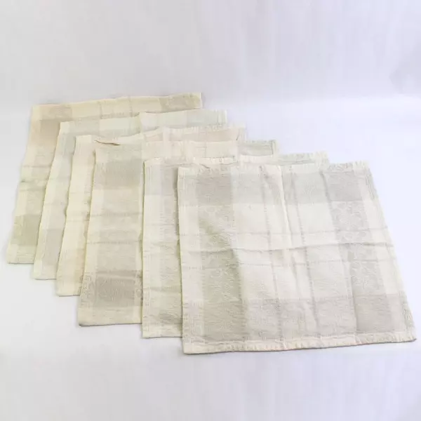 Set of 6 Unbranded Cotton Dish Towel Floral Pattern Simple Square 16" x 16"