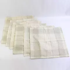 Set of 6 Unbranded Cotton Dish Towel Floral Pattern Simple Square 16" x 16"