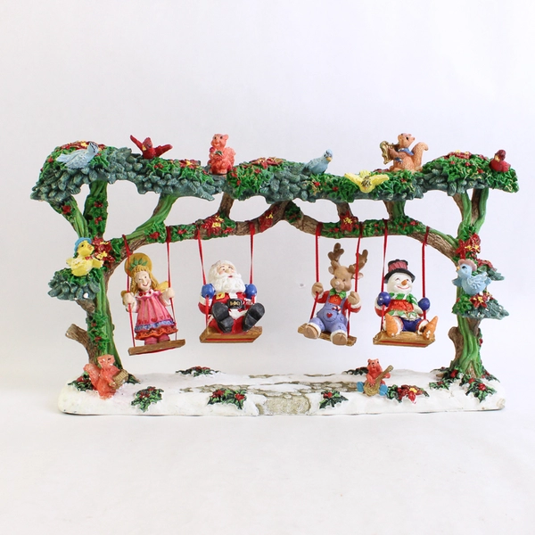 Jaimy Jolly Holiday Swingers Snowman Santa Reindeer Angel On Swings 