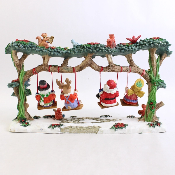 Jaimy Jolly Holiday Swingers Snowman Santa Reindeer Angel On Swings 