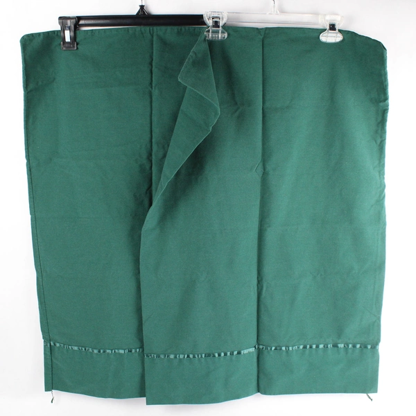 Set Of 2 Unbranded Pillowcase Solid Color Dark Green 19.5" x 29"