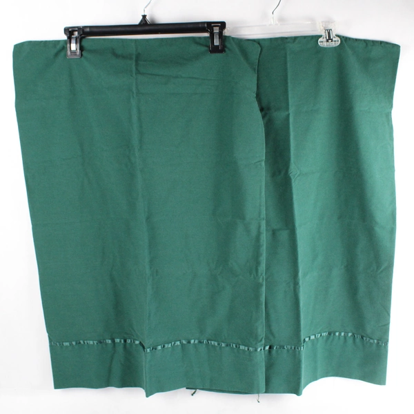Set Of 2 Unbranded Pillowcase Solid Color Dark Green 19.5" x 29"