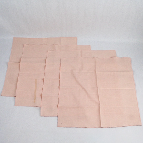 Lot of 4 Matching Unbranded Light Baby Pink Cloth Napkins Square
