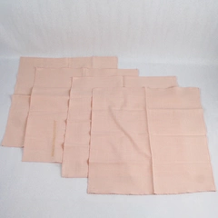 Lot of 4 Matching Unbranded Light Baby Pink Cloth Napkins Square