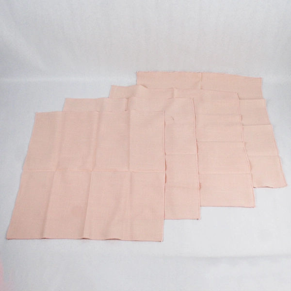 Lot of 4 Matching Unbranded Light Baby Pink Cloth Napkins Square