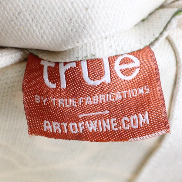 True 2 Bottle Wine Tote Carry Bag Reusable Grape Wine Patterned Canvas