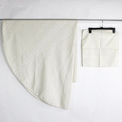 Lot Of 2 Table Cloth Round Light Off White 74" Diameter & Square Napkin 17"