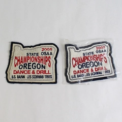 2 State OSAA Oregon Dance And Drill Championship Award Patches 2005 and 2007