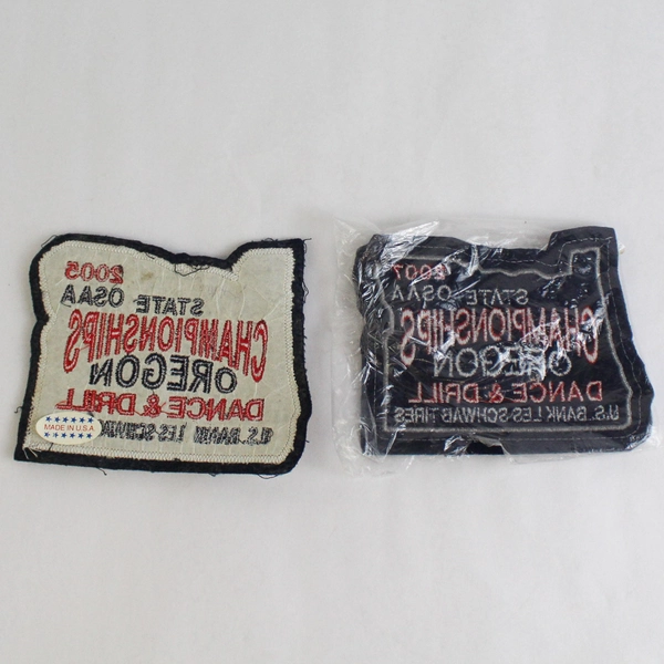2 State OSAA Oregon Dance And Drill Championship Award Patches 2005 and 2007