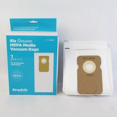 Set of 4 Vacuum Bags Genuine HEPA Filters Fits 7000 Simplicity Models