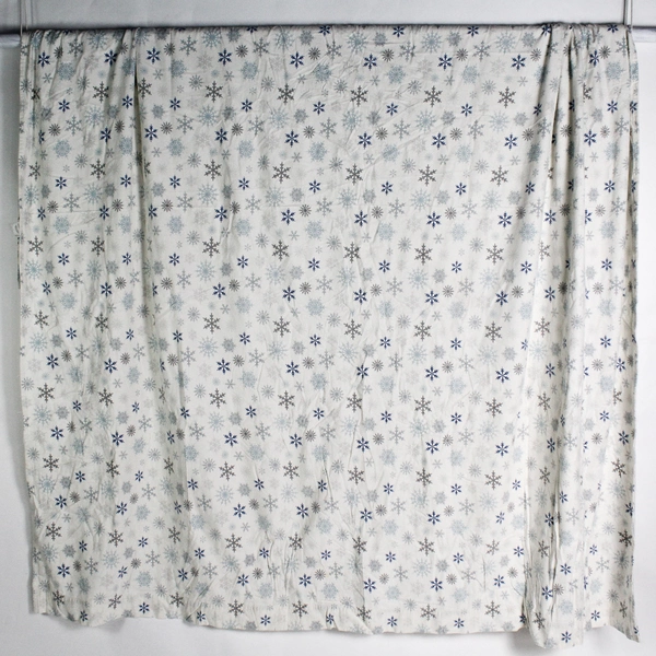 Mainstays White Snowflake Pattern Queen Cotton Flat Sheet