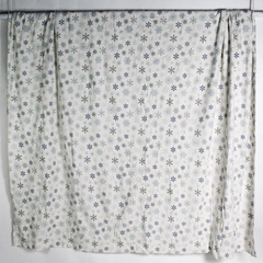 Mainstays White Snowflake Pattern Queen Cotton Flat Sheet