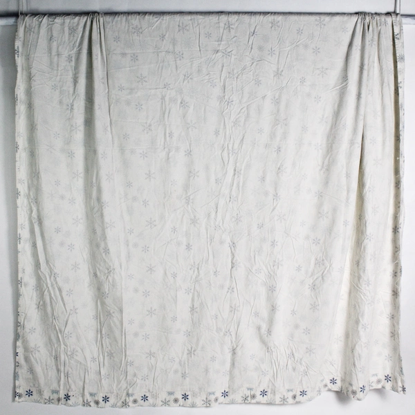 Mainstays White Snowflake Pattern Queen Cotton Flat Sheet