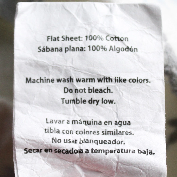 Mainstays White Snowflake Pattern Queen Cotton Flat Sheet