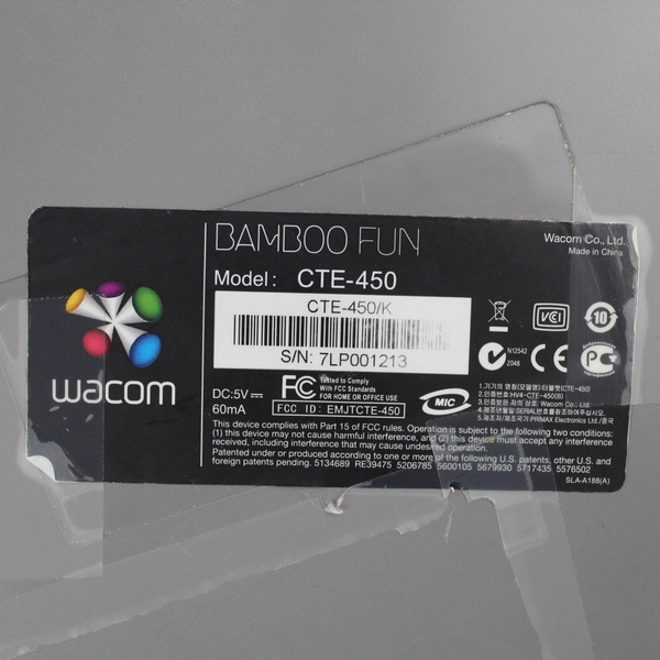 Wacom Small Bamboo Fun Tablet CTE-450 No Pen