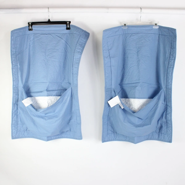 Set of 2 Quilted Pillow Cover Blue Cotton Elegant Life 20x26 PREOWNED