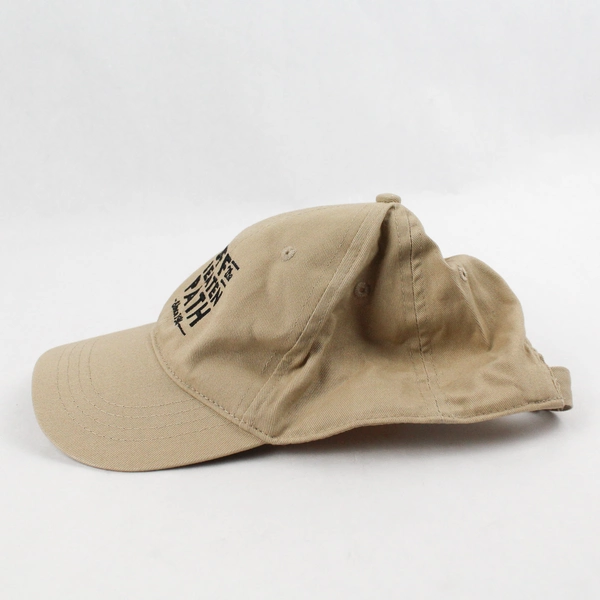 Embroidered Baseball Hat Cap 'Off The Beaten Path Since 1986' Beige 100% Cotton