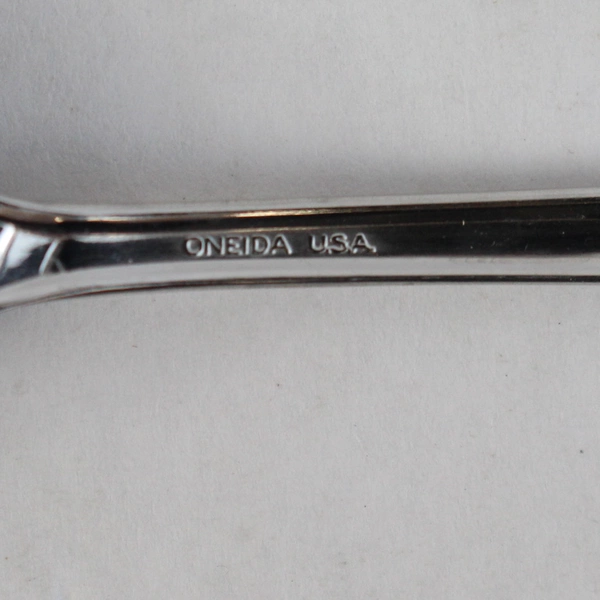 Set of 2 Oneida Silver Ledges Stainless Steel Sugar Spoons