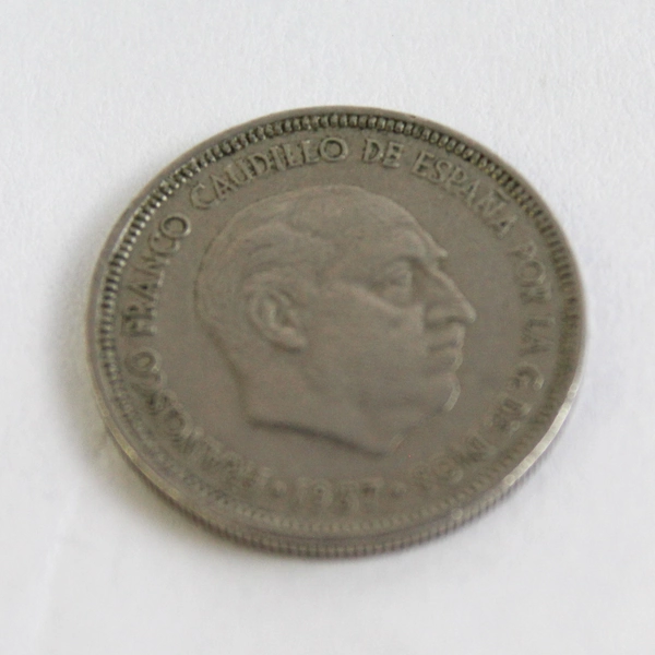 Lot of Three 5 Peseta Coins From Spain Dated 1957