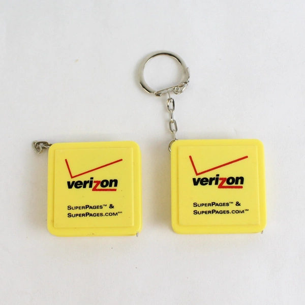 Lot of 2 Yellow Verizon Keychain Measuring Tapes 39 Inches