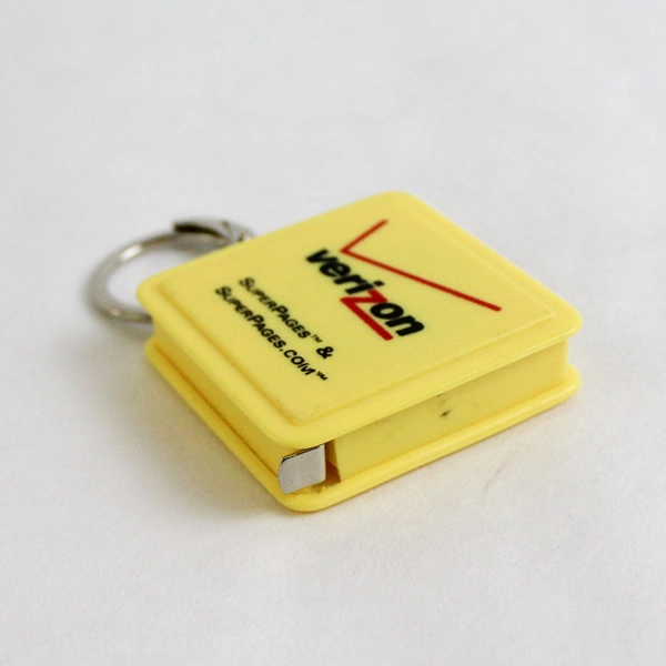 Lot of 2 Yellow Verizon Keychain Measuring Tapes 39 Inches