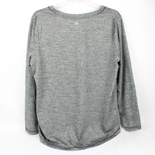 Xersion Gray Long-Sleeved V-Neck T-Shirt Women's Size XL