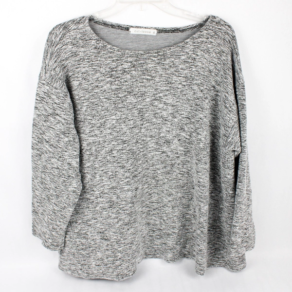 Cut Loose Gray Long-Sleeved Pullover Top Women's Size XL