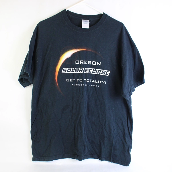 Gildan Heavy Cotton Oregon Solar Eclipse 2017 Graphic T-Shirt Adult Size XL