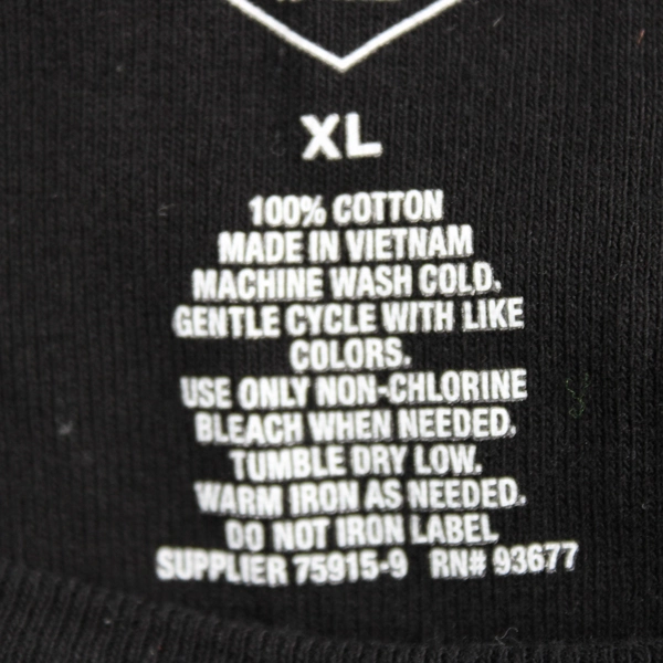 St. John's Bay Solid Black Long-Sleeved Cotton Shirt Women's Size XL