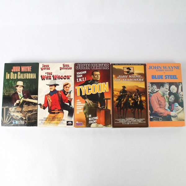 Lot of 11 John Wayne Film VHS Tape Film Assorted