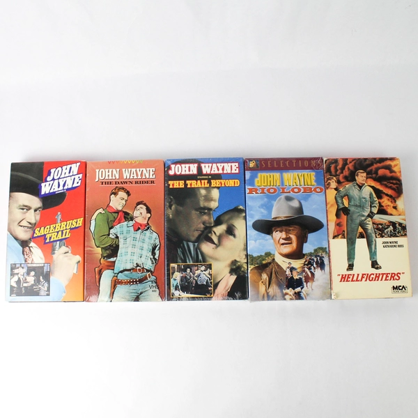 Lot of 11 John Wayne Film VHS Tape Film Assorted