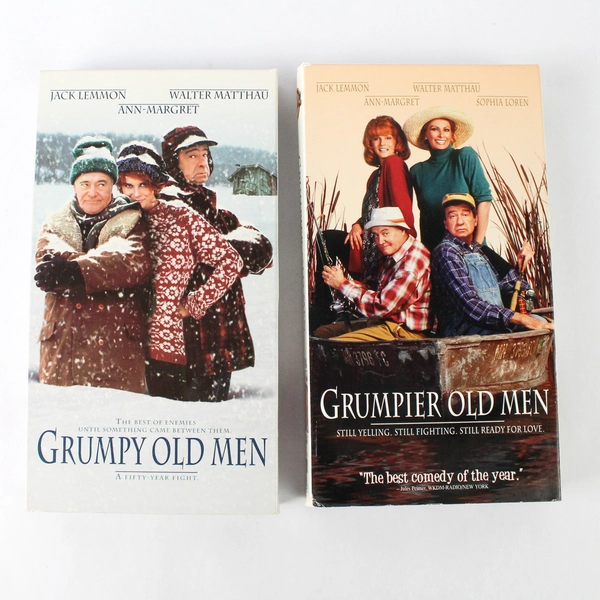 Grumpy Old Men & Grumpier Old Men VHS Tapes PG-13 Movies