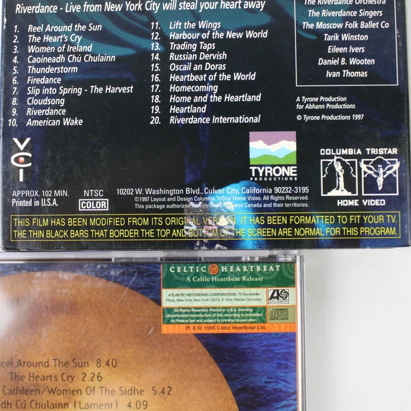 Set of 2 Riverdance CD VHS Tape Bill Whelan 